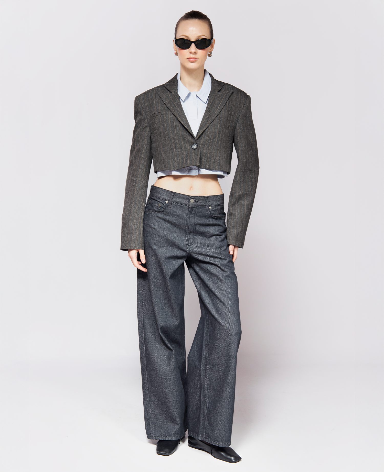 ENTREGA INMEDIATA / Crop Blazer Elise Grey