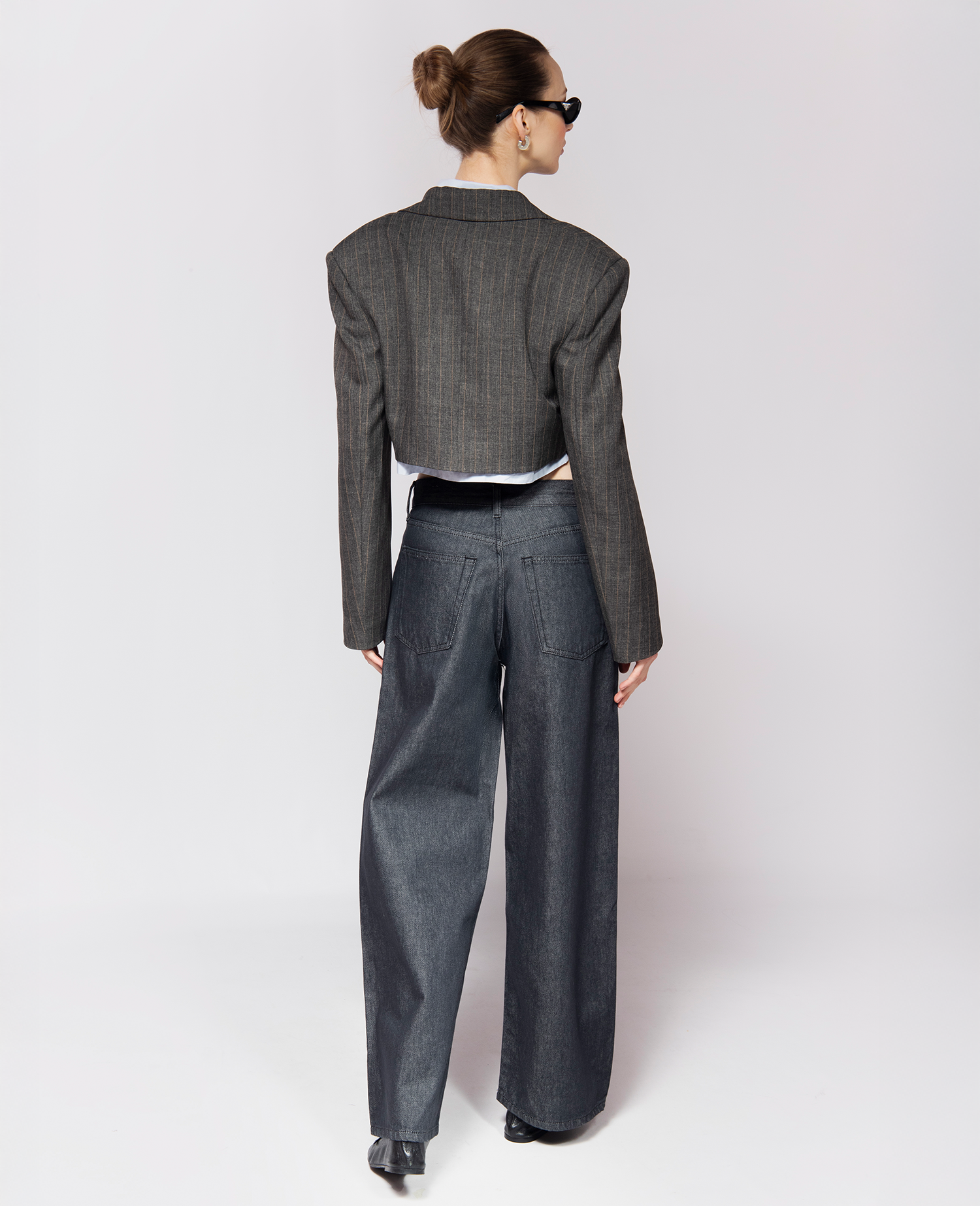 ENTREGA INMEDIATA / Crop Blazer Elise Grey
