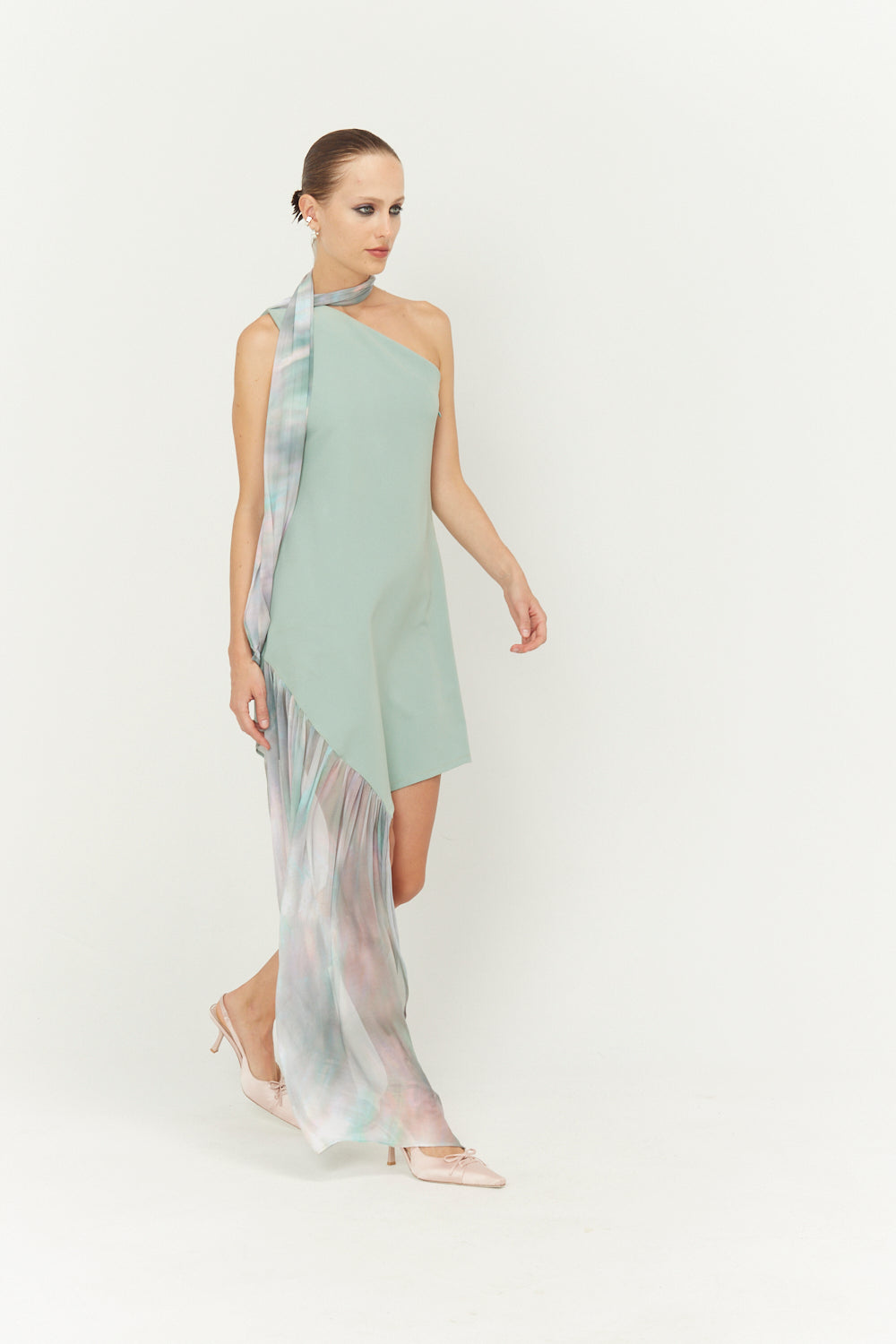 ENTREGA INMEDIATA Vestido Abalón Jade Green & Print