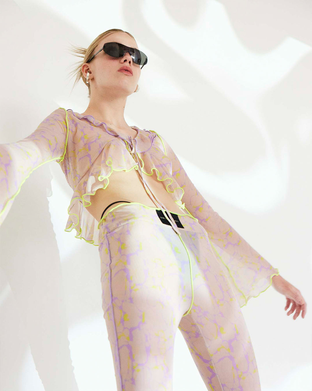 Pantalones Urubamba Lime & Lilac Print