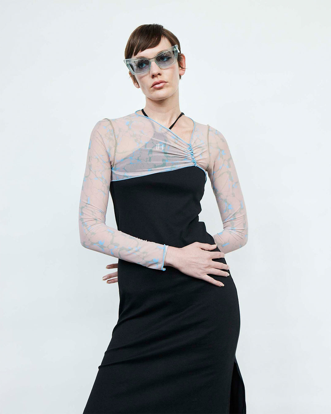 Top Yangtzi Light Blue & Light Green Print