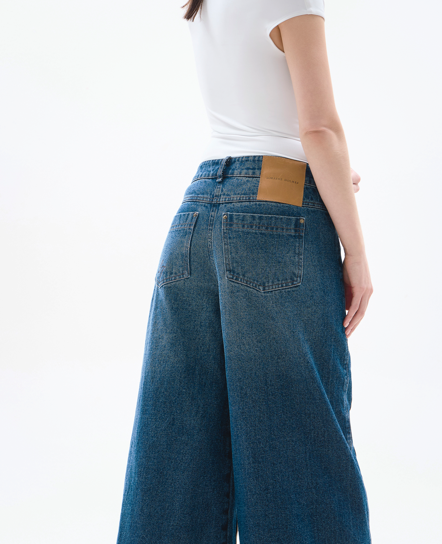 Belloto Leather Jeans - Dark Blue