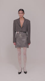 ENTREGA INMEDIATA / Crop Blazer Elise Grey