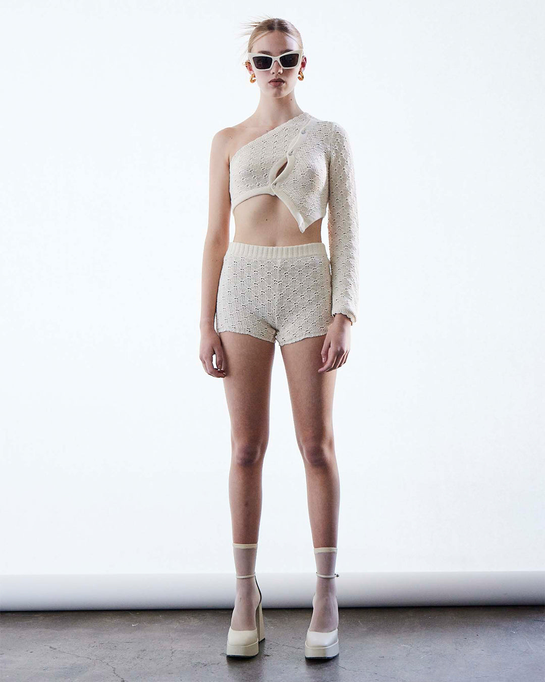 Knit Shorts Éufrates Alabaster White